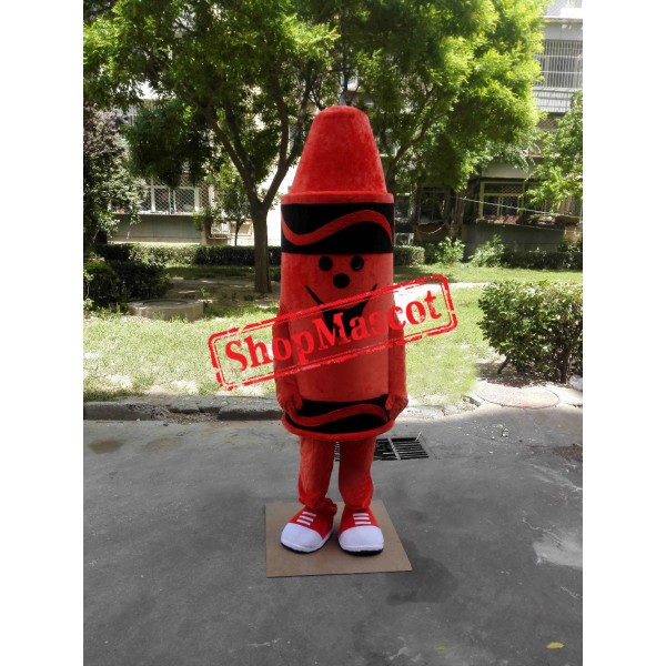 Red Crayon Mascot Costume