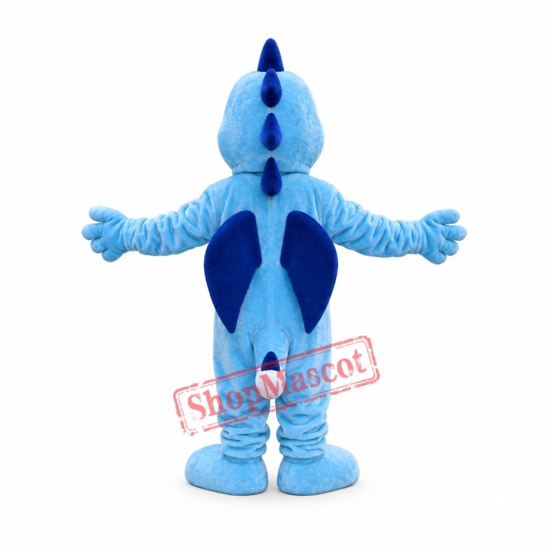 Light Blue Dragon Mascot Costume Light Blue Dragon Mascot Costume