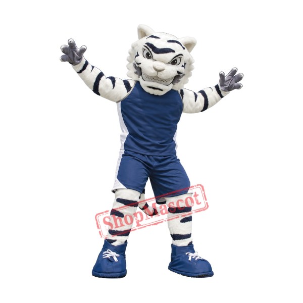 Power Sport White Tiger Mascot Costume Power Sport White Tiger Mascot Costume