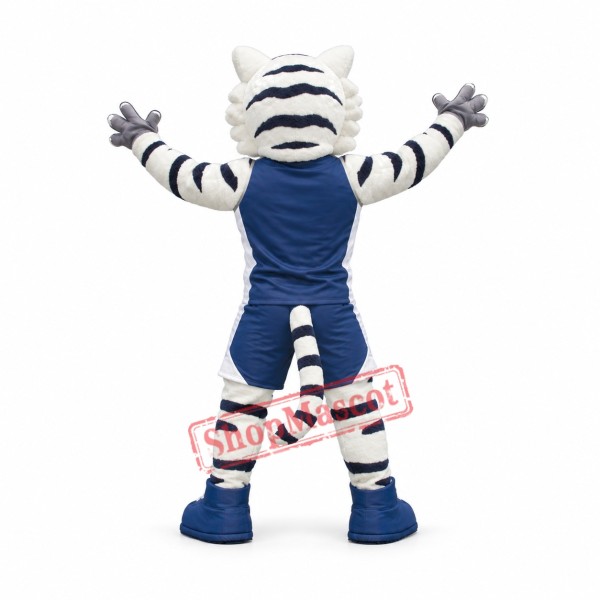 Power Sport White Tiger Mascot Costume Power Sport White Tiger Mascot Costume