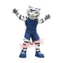 Power Sport White Tiger Mascot Costume