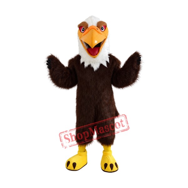 Brown Plush Eagle Mascot Costume