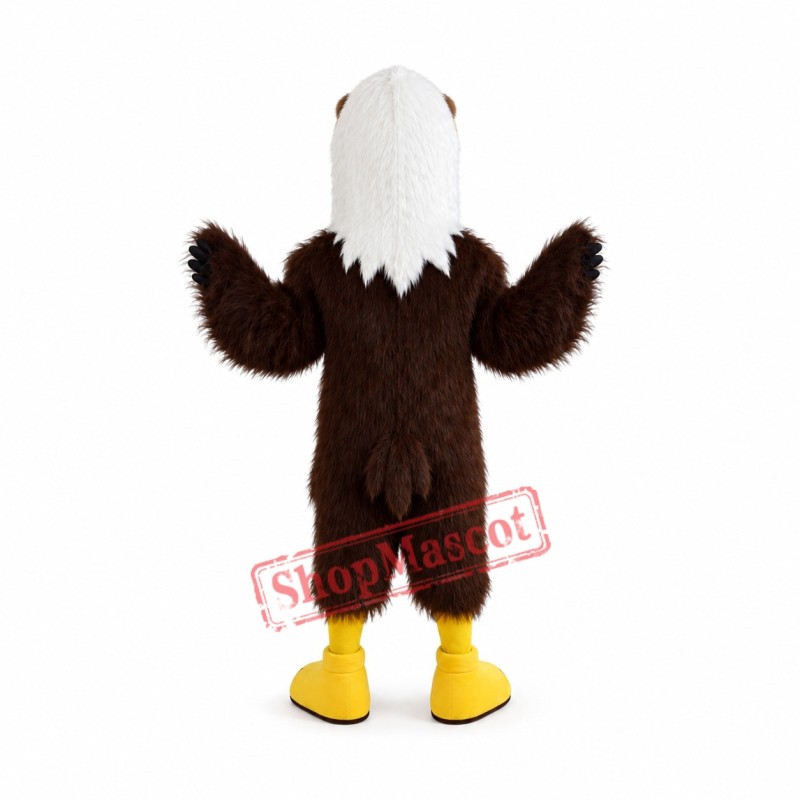 Brown Plush Eagle Mascot Costume