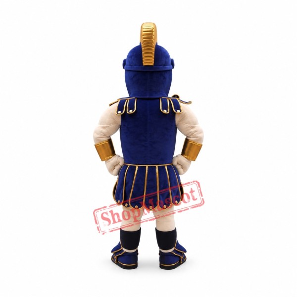 Blue Spartan Trojan Knight Mascot Costume