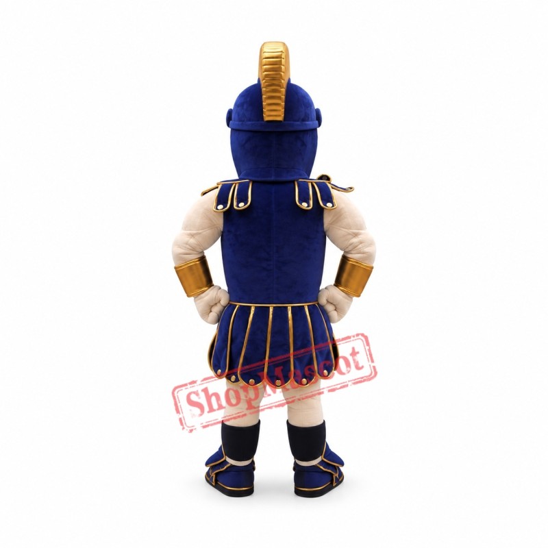 Blue Spartan Trojan Knight Mascot Costume