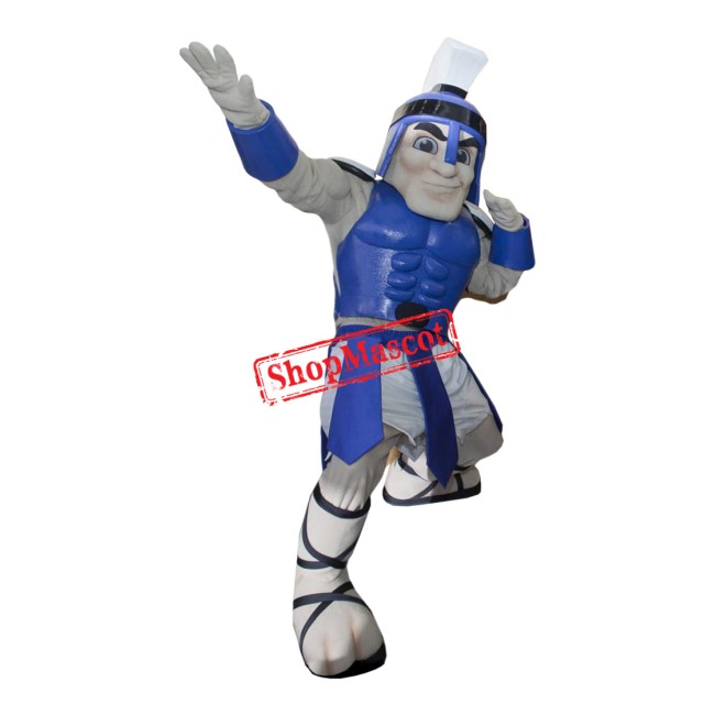 Power Blue Spartan Trojan Knight Mascot Costume