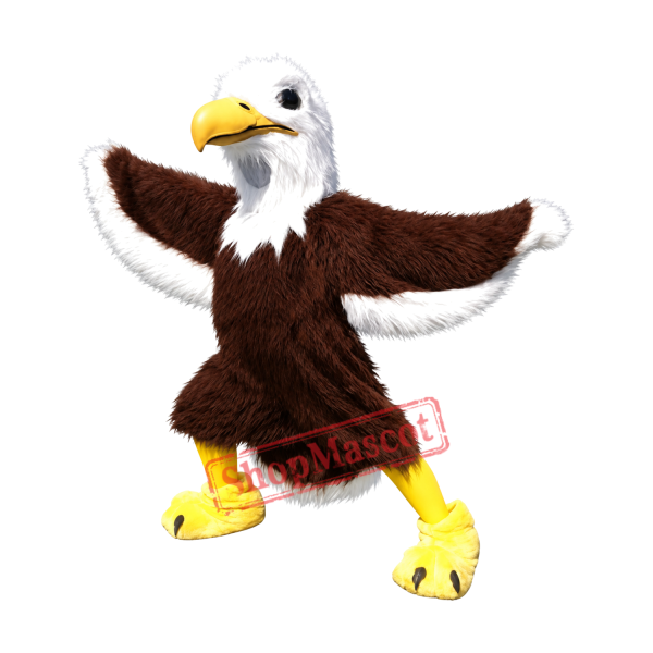 Friendly Realistic Eagle Mascot Costume Friendly Realistic Eagle Mascot Costume