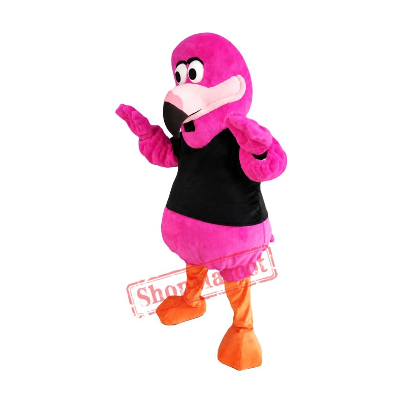 Affordable Pink Flamingo Mascot Costume Affordable Pink Flamingo Mascot Costume