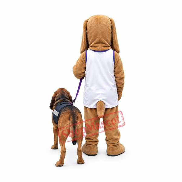 Superb Bloodhound Dog Mascot Costume Superb Bloodhound Dog Mascot Costume