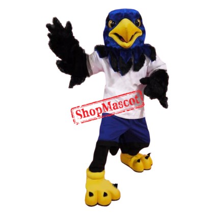 Blue Hawk Eagle Mascot Costume