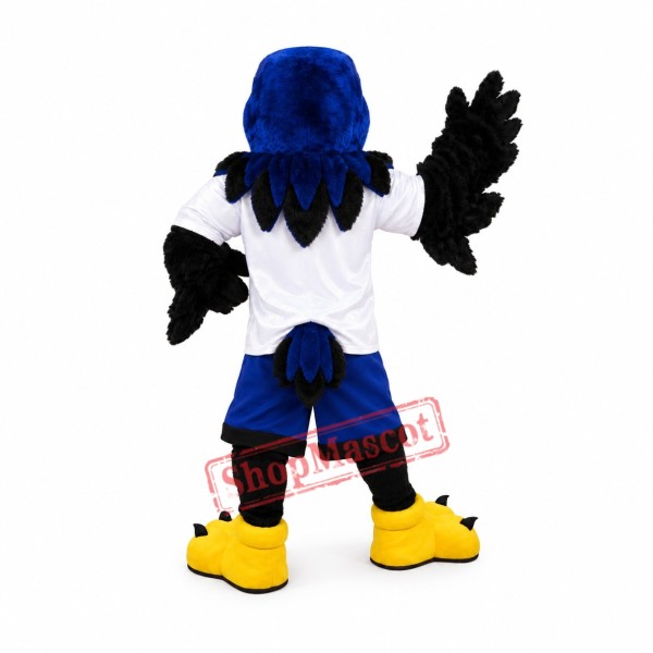 Blue Hawk Eagle Mascot Costume Blue Hawk Eagle Mascot Costume