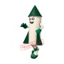 White & Green Rocket Mascot Costume