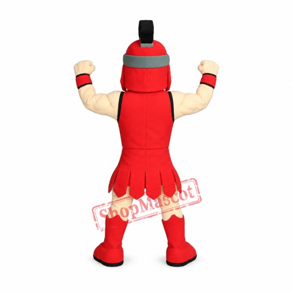 Red Spartan Warrior Mascot Costume Red Spartan Warrior Mascot Costume