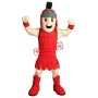 Red Spartan Warrior Mascot Costume