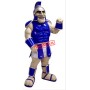 Blue Spartan Warrior Mascot Costume