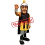 Friendly Black Spartan Warrior Mascot Costume