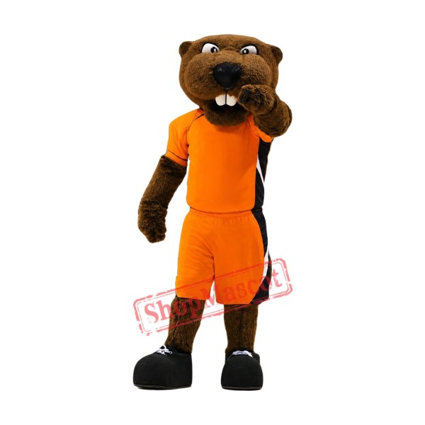 Power Sport Beaver Mascot Costume Power Sport Beaver Mascot Costume