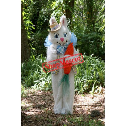Realistic Easter Bunny Mascot Costume