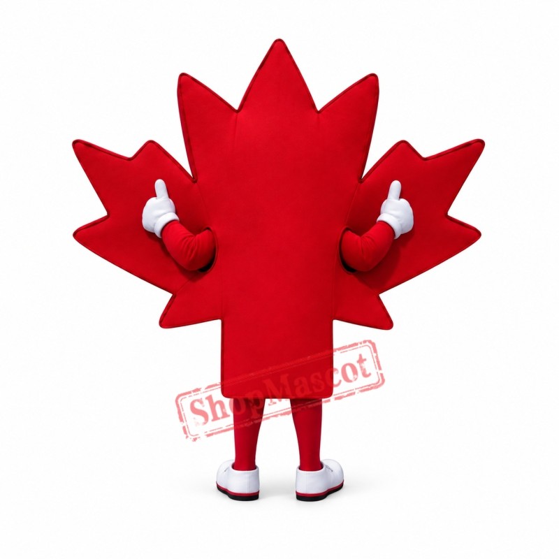 Happy Lightweight Maple Leaf Mascot Costume Happy Lightweight Maple Leaf Mascot Costume