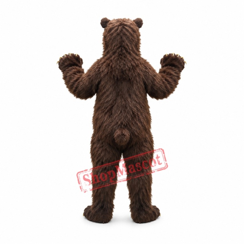 Superb Realistic Brown Bear Mascot Costume Superb Realistic Brown Bear Mascot Costume