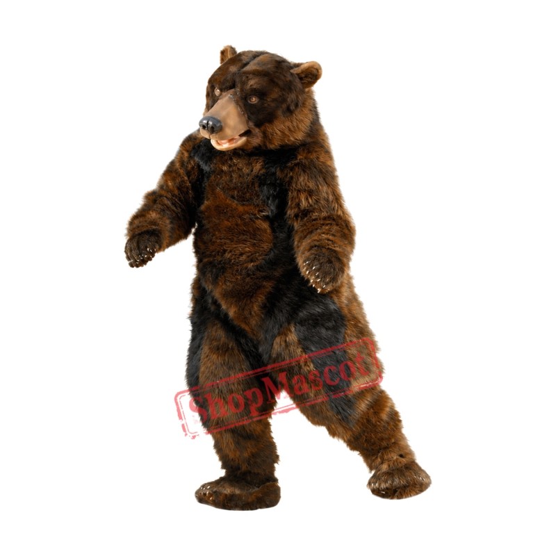 Realistic Brown Bear Mascot Costume