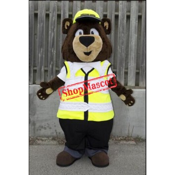 Traffic Police Bear Mascot Costume