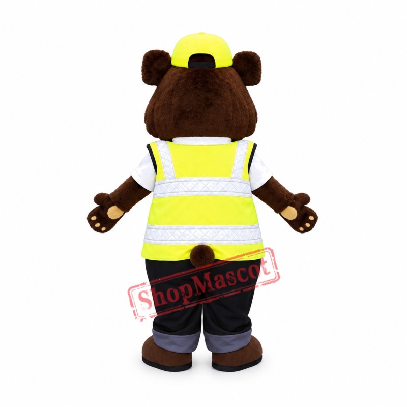 Traffic Police Bear Mascot Costume Traffic Police Bear Mascot Costume