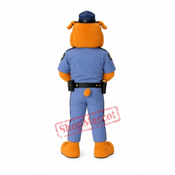 Power Police Bulldog Mascot Costume Power Police Bulldog Mascot Costume