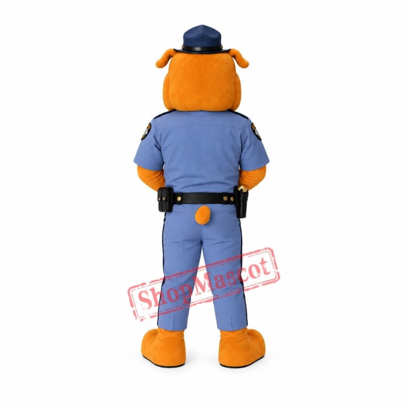 Power Police Bulldog Mascot Costume Power Police Bulldog Mascot Costume