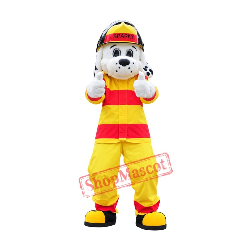 Superb Fire Dog Mascot Costume