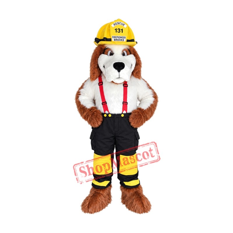 Lovely Fire Dog Mascot Costume Lovely Fire Dog Mascot Costume