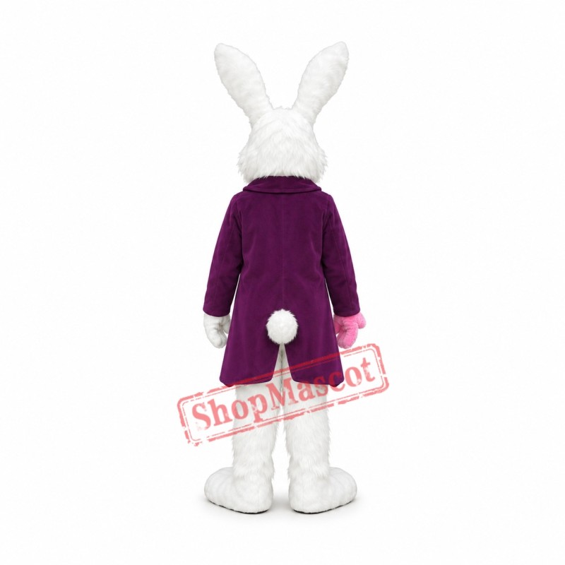 Superb Lightweight White Easter Bunny Mascot Costume Superb Lightweight White Easter Bunny Mascot Costume