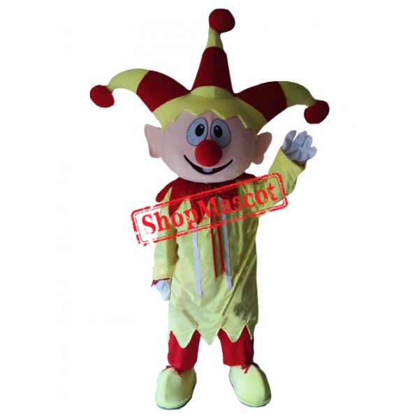Friendly Lightweight Clown Boy Mascot Costume