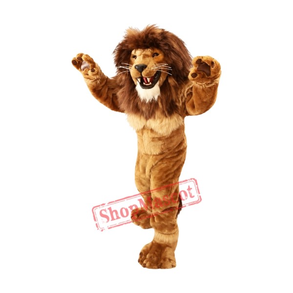 Power Muscular Realistic Lion Mascot Costume Power Muscular Realistic Lion Mascot Costume