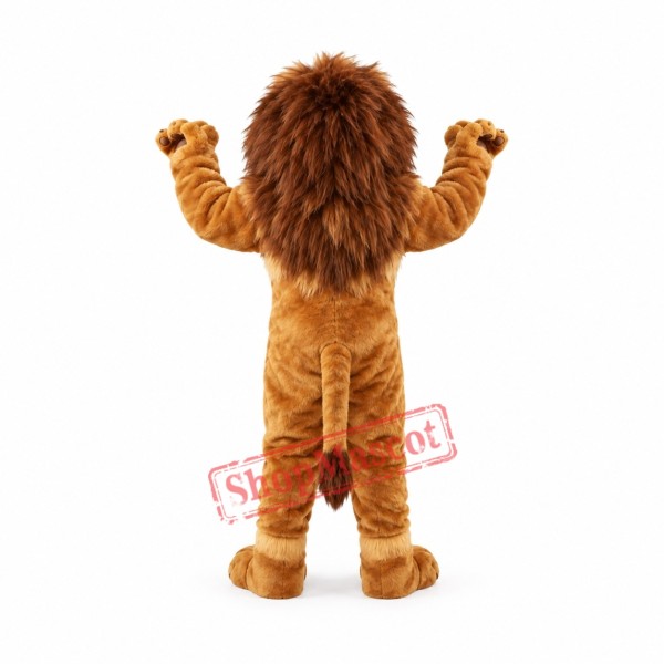 Power Muscular Realistic Lion Mascot Costume Power Muscular Realistic Lion Mascot Costume