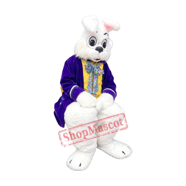 Purple Suit Lightweight Easter Bunny Mascot Costume Purple Suit Lightweight Easter Bunny Mascot Costume