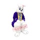 Purple Suit Lightweight Easter Bunny Mascot Costume