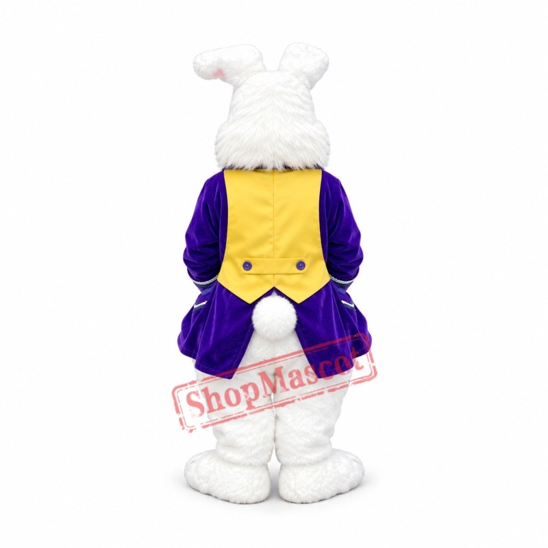 Purple Suit Lightweight Easter Bunny Mascot Costume