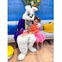 Purple Suit Lightweight Easter Bunny Mascot Costume