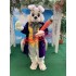 Friendly Purple Suit Lightweight Easter Bunny Mascot Costume