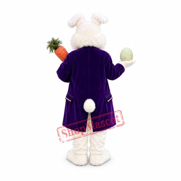 Friendly Purple Suit Lightweight Easter Bunny Mascot Costume Friendly Purple Suit Lightweight Easter Bunny Mascot Costume