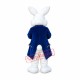 Friendly Blue Suit Easter Bunny Mascot Costume Friendly Blue Suit Easter Bunny Mascot Costume