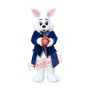 Friendly Blue Suit Easter Bunny Mascot Costume