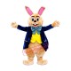 Friendly Blue Suit Rabbit Mascot Costume Friendly Blue Suit Rabbit Mascot Costume