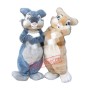 Superb Grey & Brown Bunny Mascot Costume