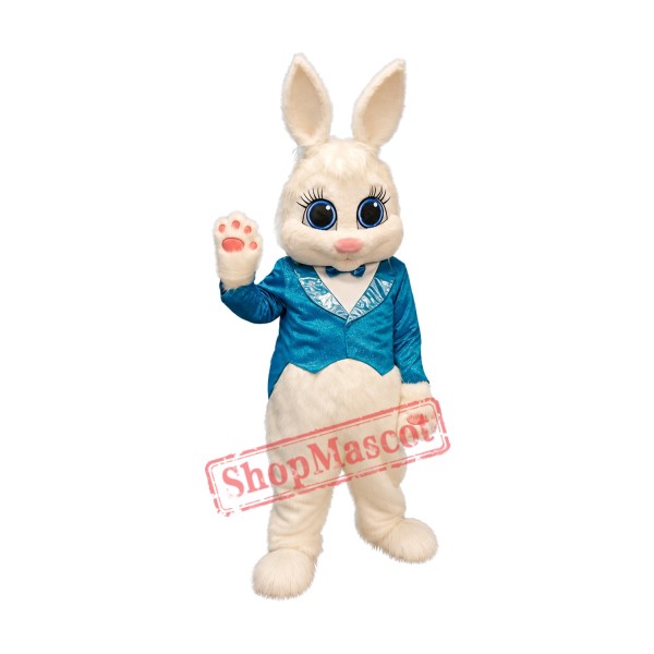 Friendly Lightweight White Bunny Mascot Costume
