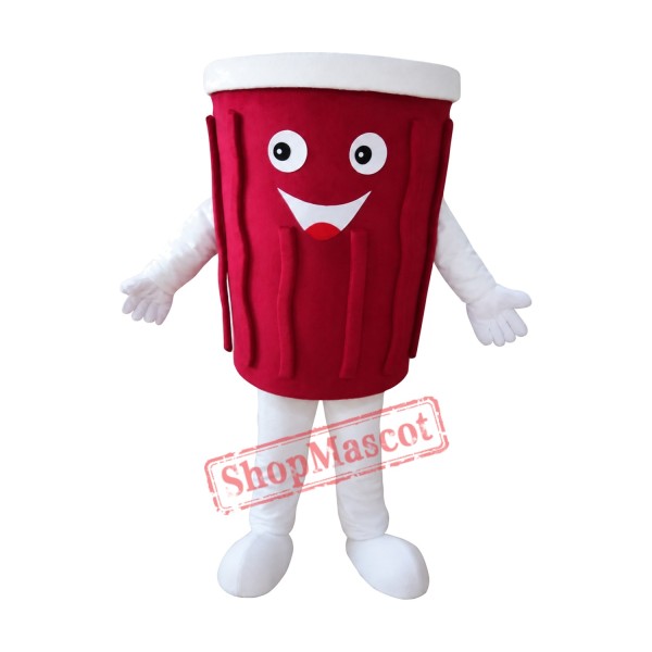 Customized Red Coffee Cup Mascot Costume Customized Red Coffee Cup Mascot Costume