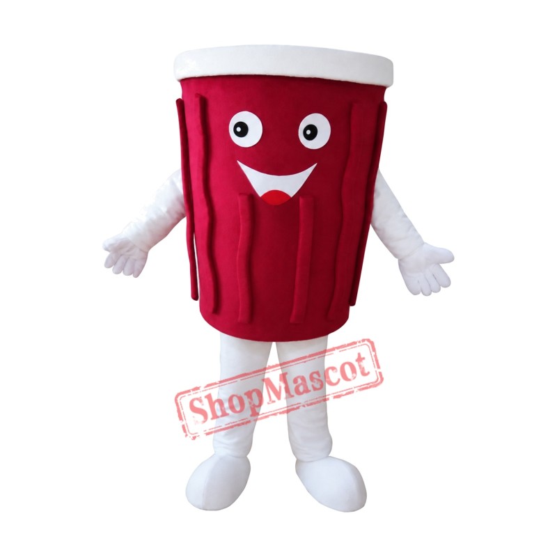 Customized Red Coffee Cup Mascot Costume
