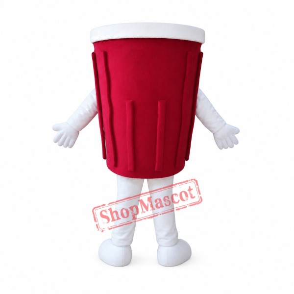Customized Red Coffee Cup Mascot Costume