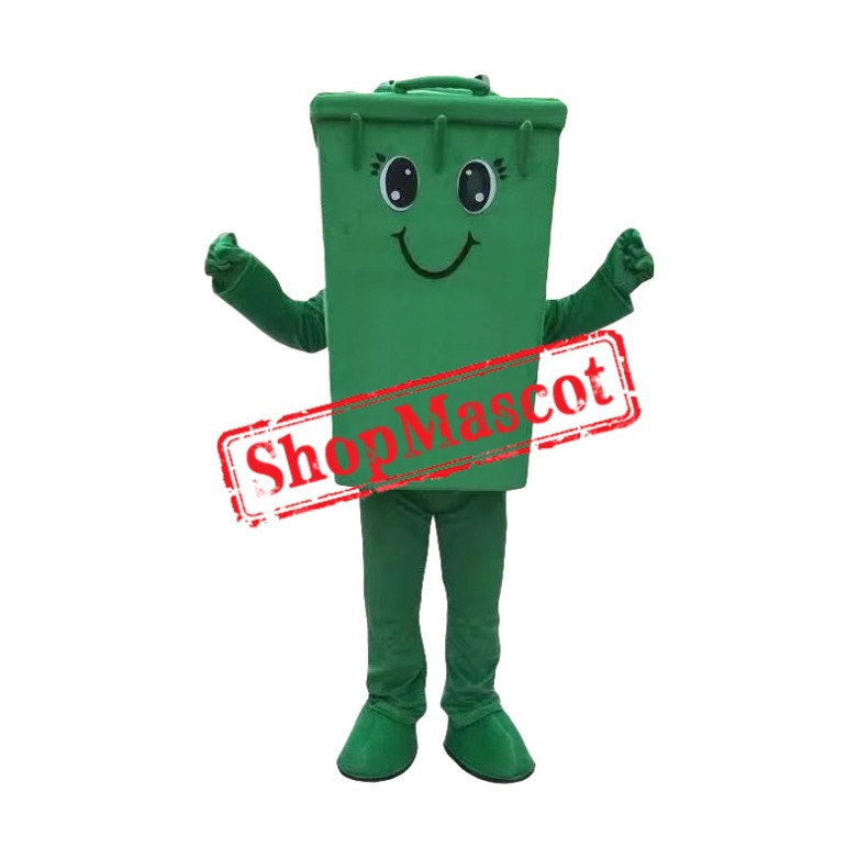 Green Recycle Trash Can Mascot Costume